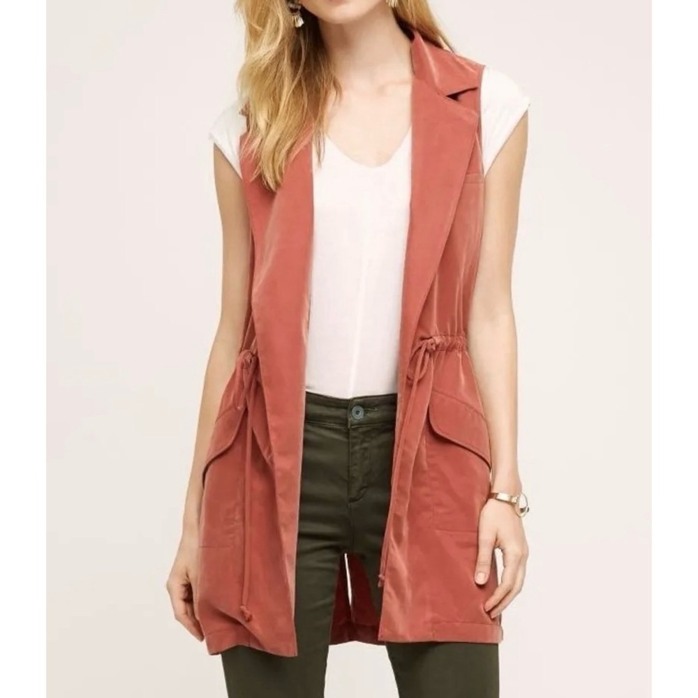 Elevenses (Anthropologie) Rust Orange Old Town Vest